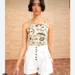 Ulla Johnson Alvin High Rise Denim Shorts, size 6, Light Blue